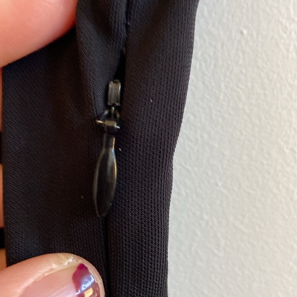 Club Monaco black dress with leather waist band size 4 - Picture 7 of 7